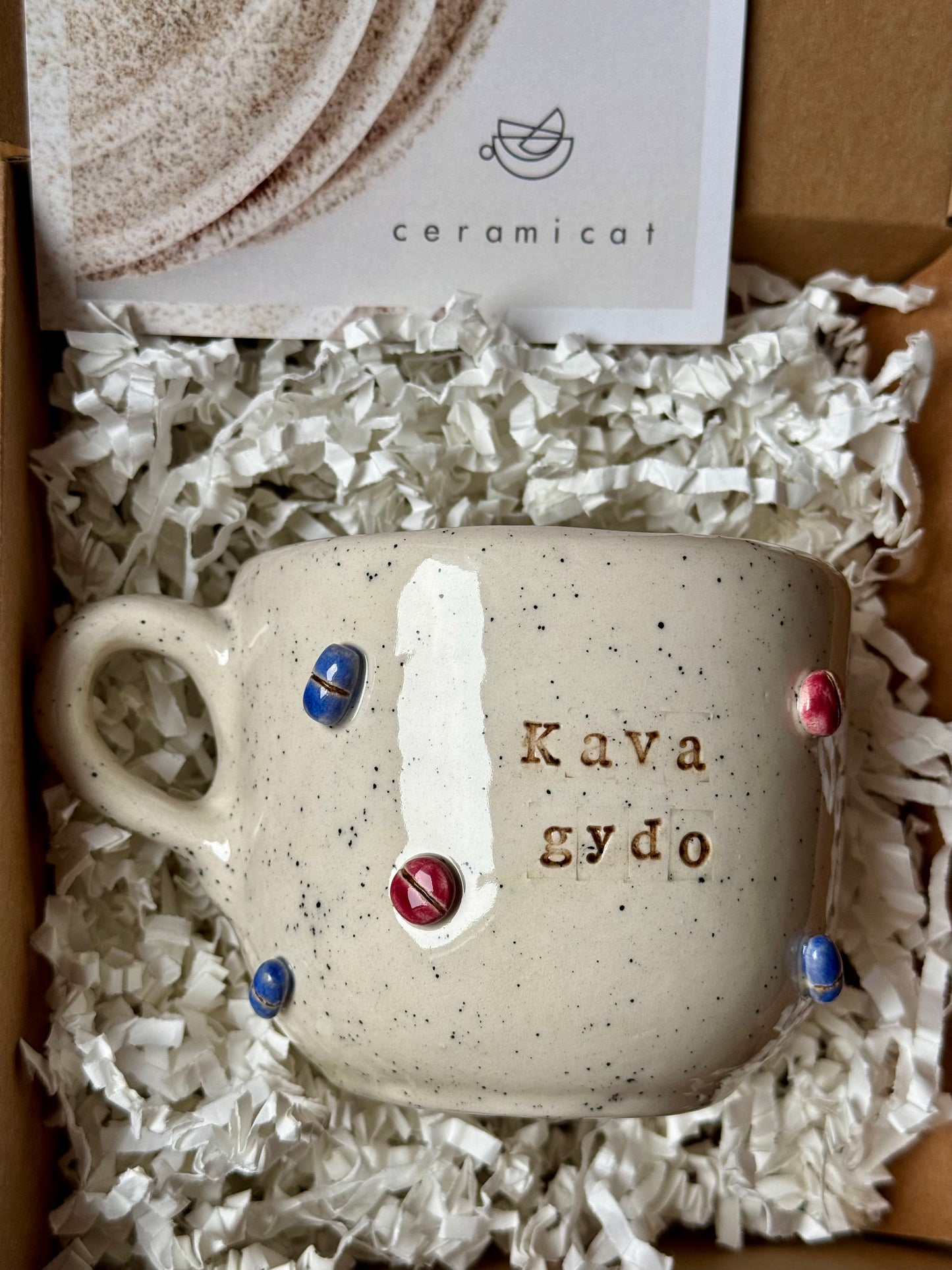 Keraminis puodelis ,, Kava gydo"