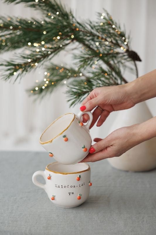 Keraminis puodukas ,, Mandarinai”